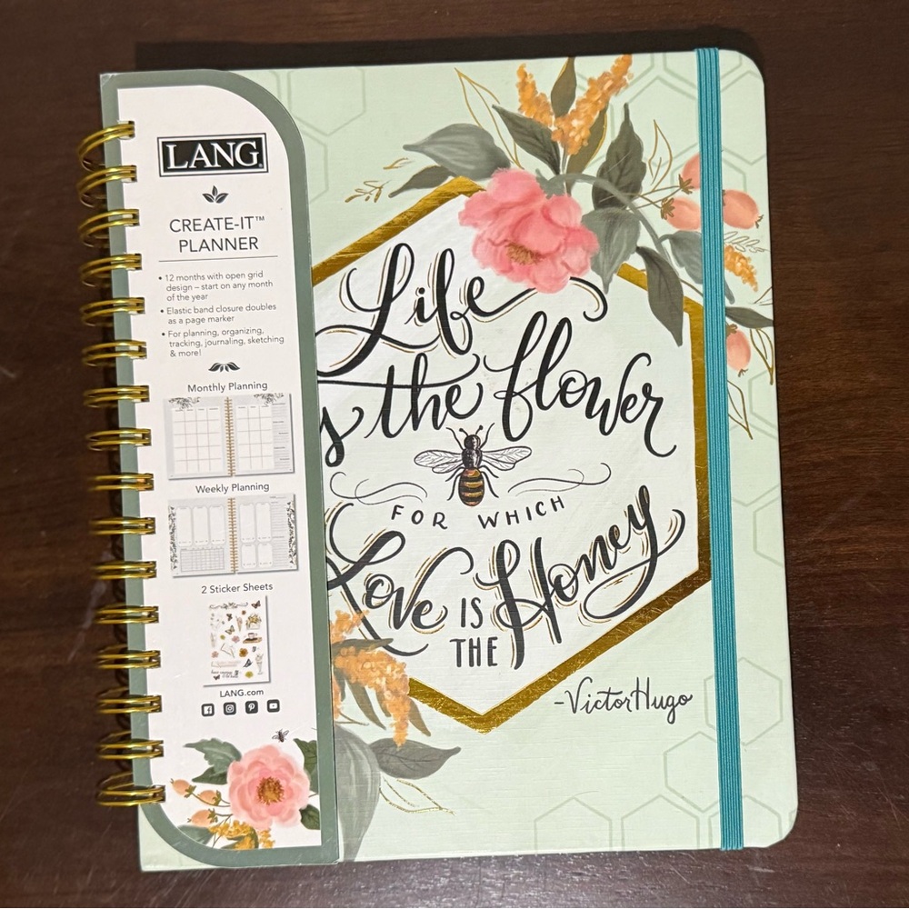 NEW Lang Create It Planner - Life is the Flower